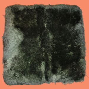 Medical Sheepskin Bedsore Pad New W/O Box Charcoal Grey 17"x 17" Natural